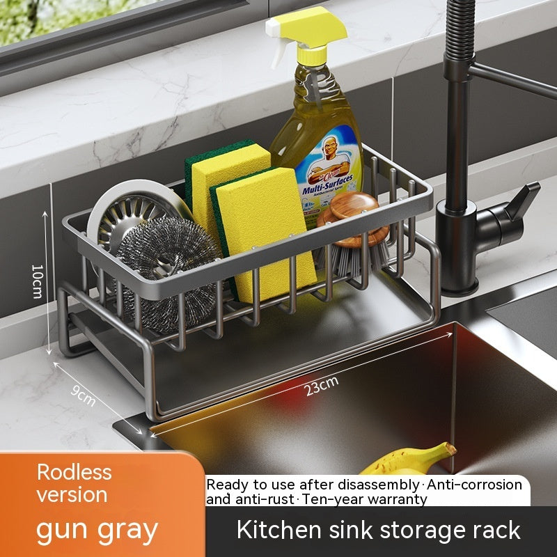 Kitchen Storage Rack Household Sink Drainage Basket Sub-table Multi-functional Detergent