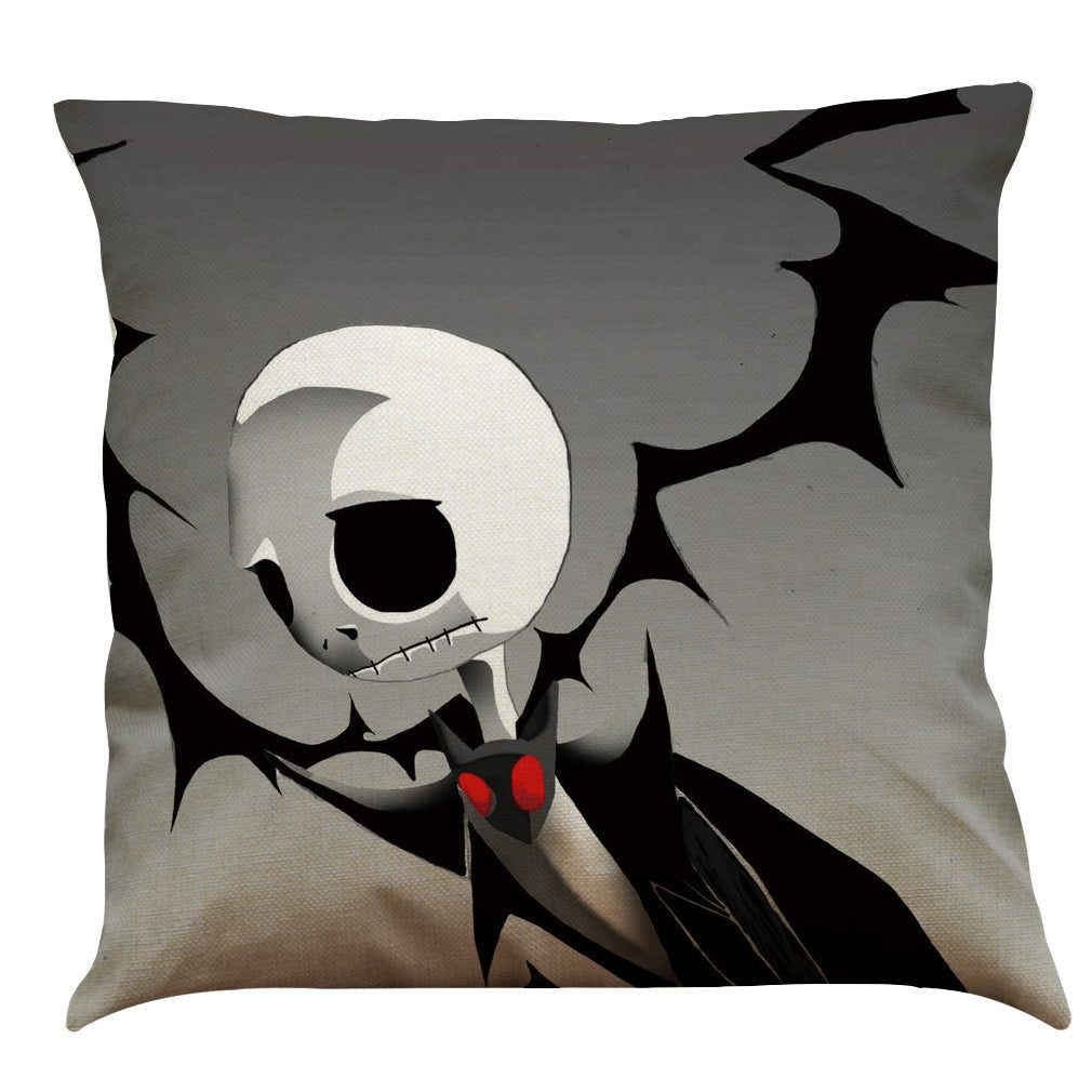 Halloween Cotton Linen Sofa Car Cushion Pillowcase