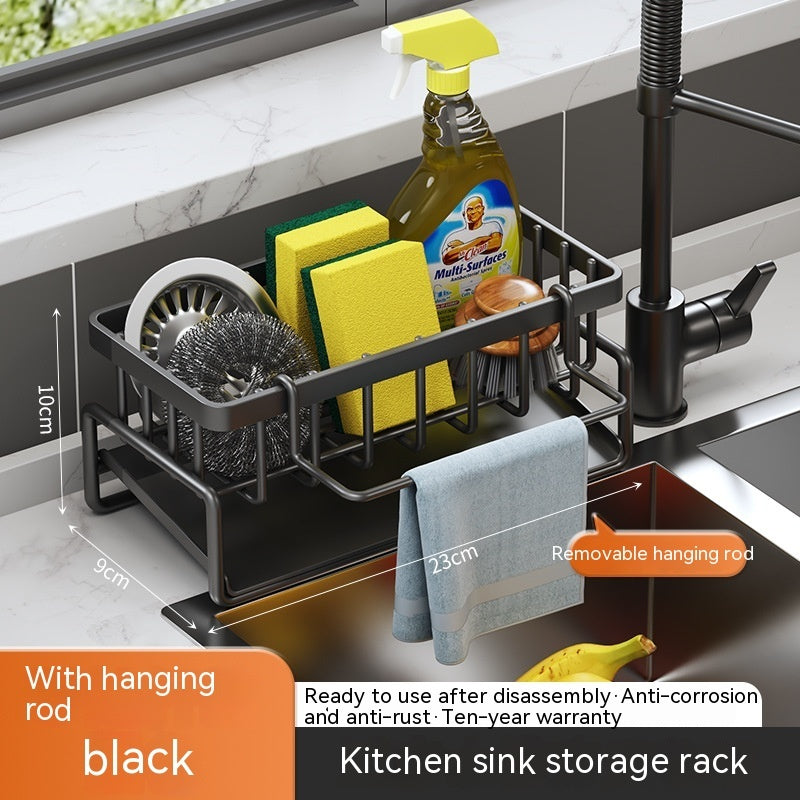 Kitchen Storage Rack Household Sink Drainage Basket Sub-table Multi-functional Detergent