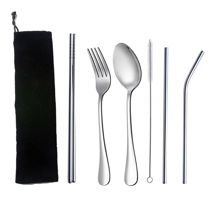 Titanium-plated Stainless Steel Portable Tableware