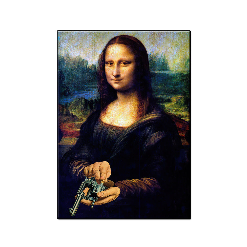 Mona Lisa Pattern Art Canvas Poster