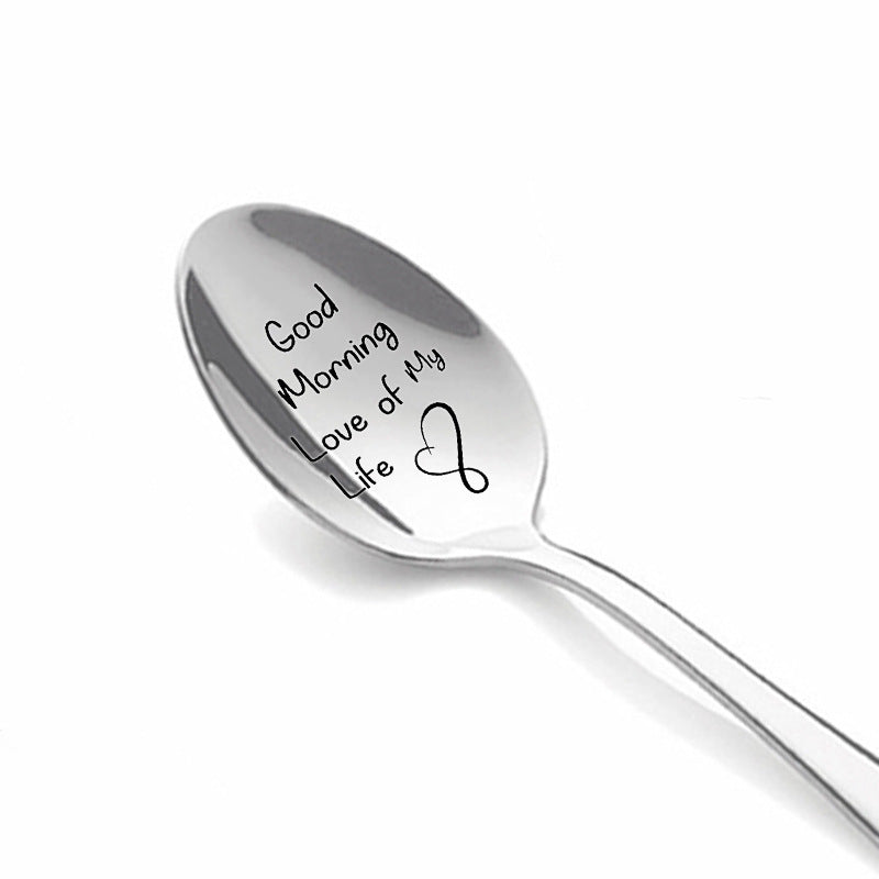 Valentine's Day Gift Stainless Steel Long Handle Soup Spoon