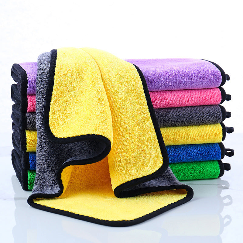 Car Wash Towel High Density Coral Fleece Two-tone Thickening