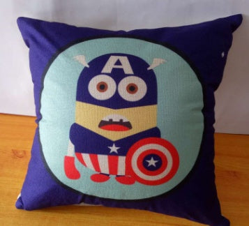 Cartoon Linen Backing Block Back Cushion