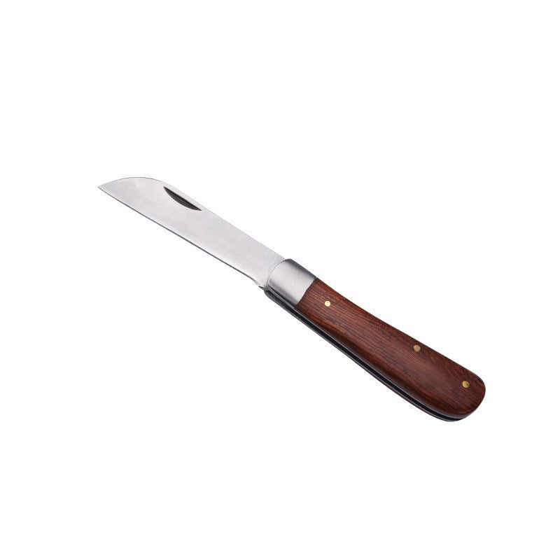 Easy To Carry Mushroom Knife Wooden Handle Folding Small Machete Multifunctional