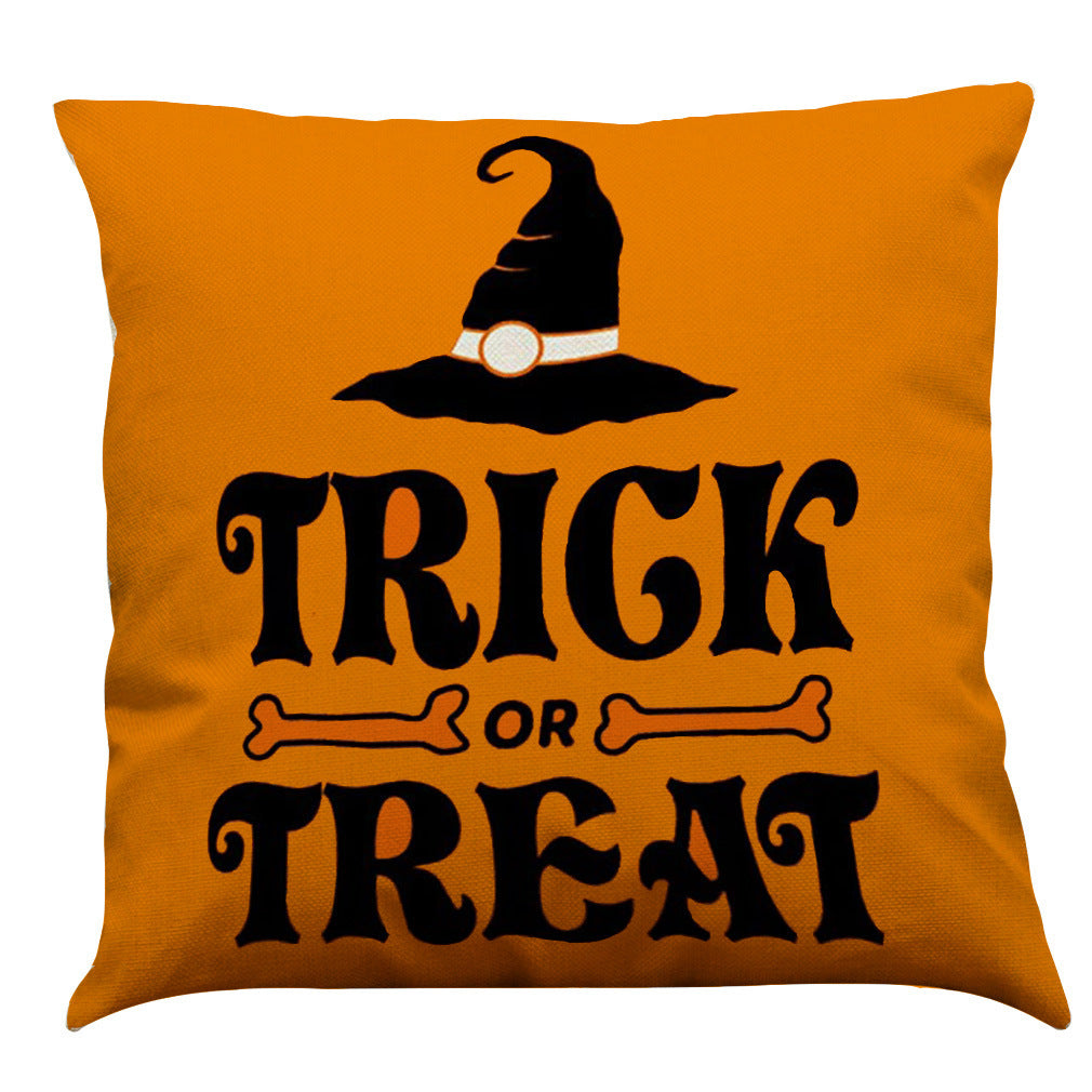 Halloween Cotton Linen Sofa Car Cushion Pillowcase