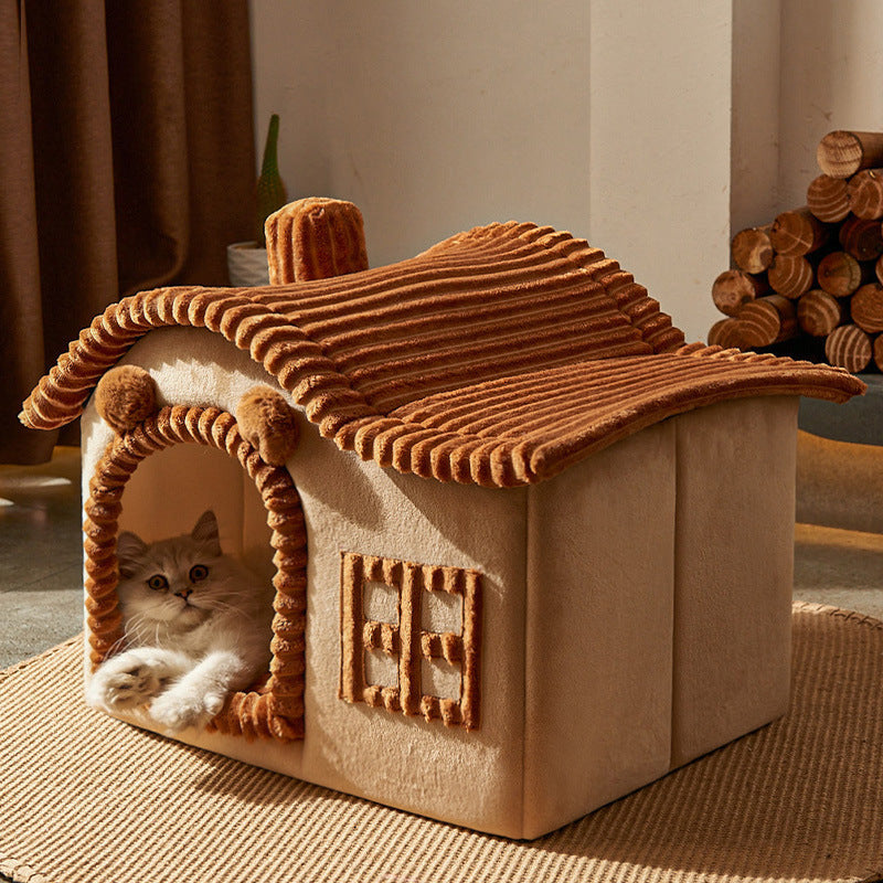 Winter Warm Villa Enclosed Cat Litter