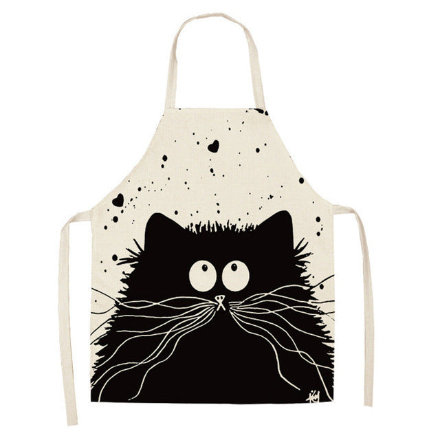 Cute Cartoon Cat In Apron