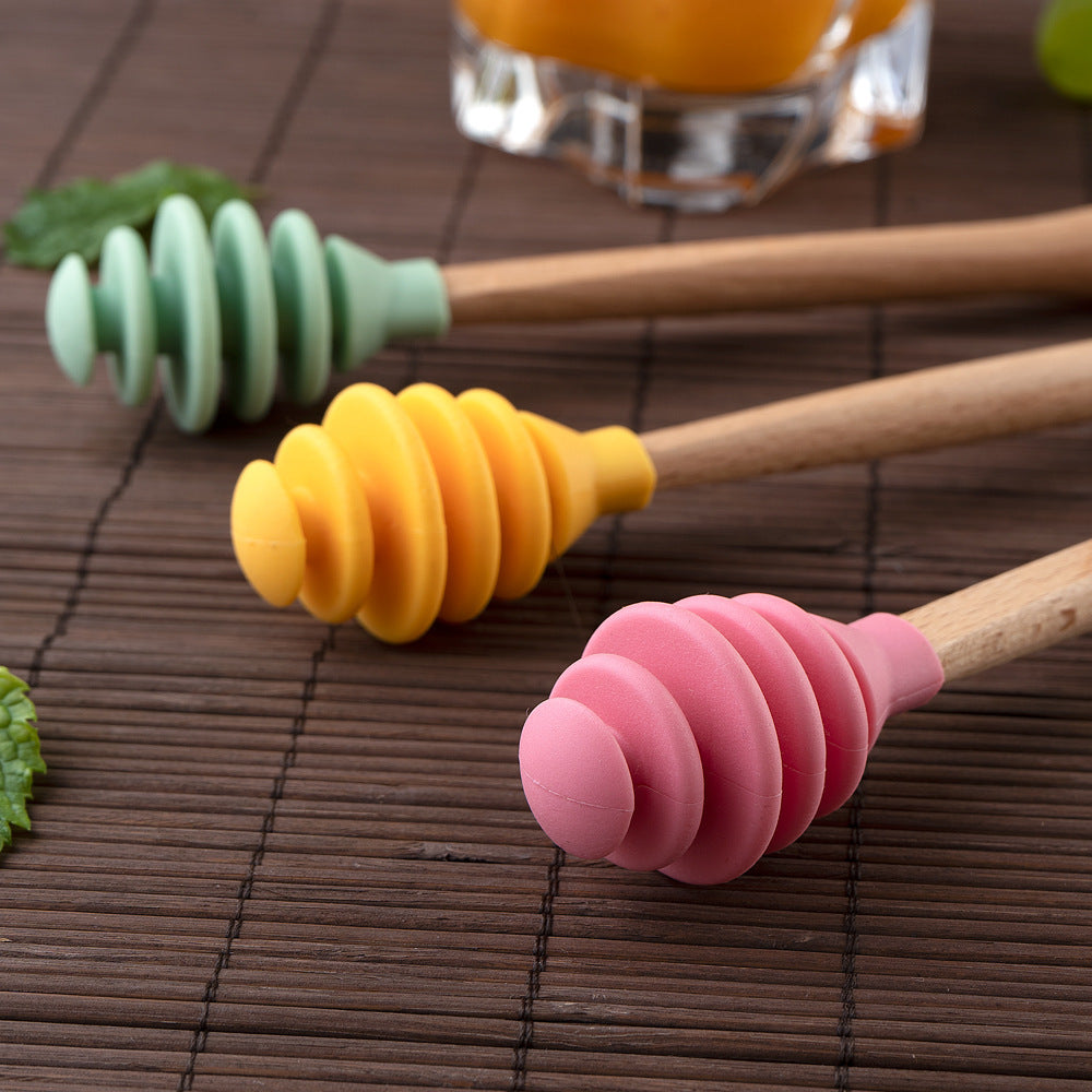 Spot Manufacturers Direct Food Grade Silica Gel Honey Stir Bar Silica Gel Bee Stir Bar Food And Beverage Stir Bar