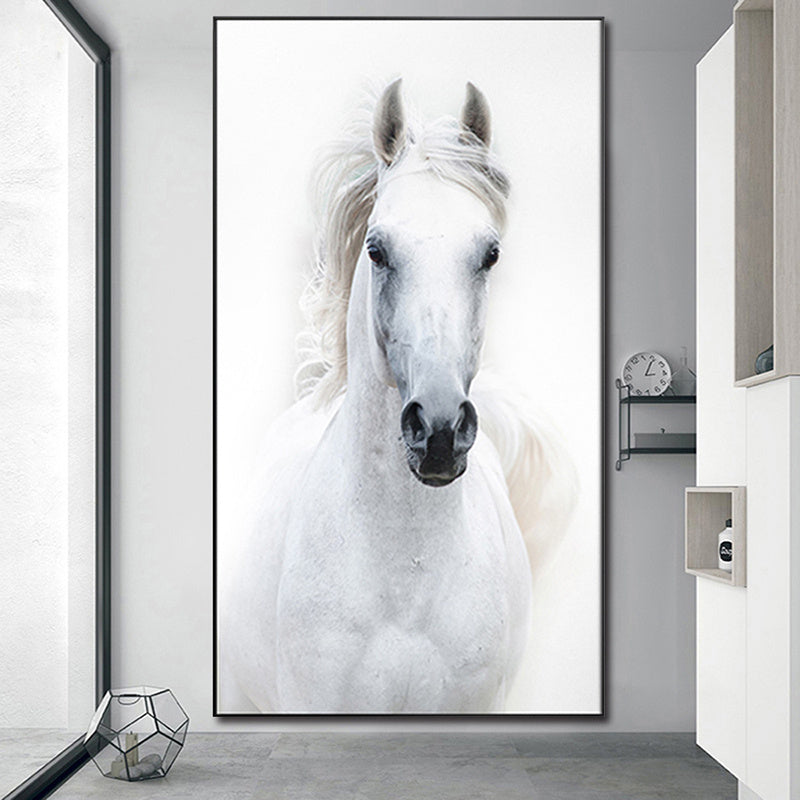 White Horse Canvas Picture Animal Posters And Printing