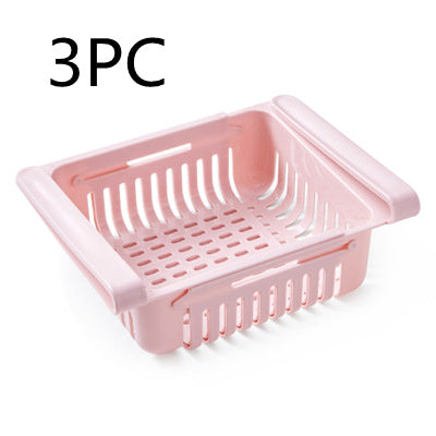 Refrigerator Storage Basket Stretchable Multifunction Kitchen Refrigerator Storage Box