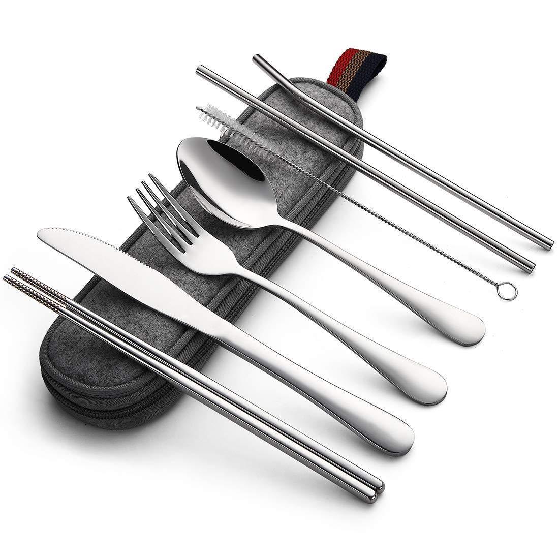 Titanium-plated Stainless Steel Portable Tableware