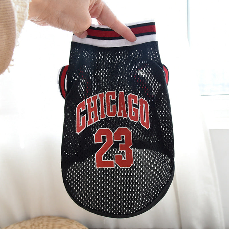 Pet Clothes Basketball Vest Large Mesh Summer Dog Clothes