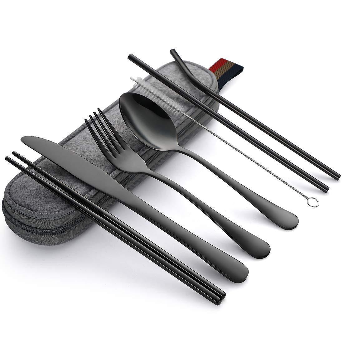 Titanium-plated Stainless Steel Portable Tableware