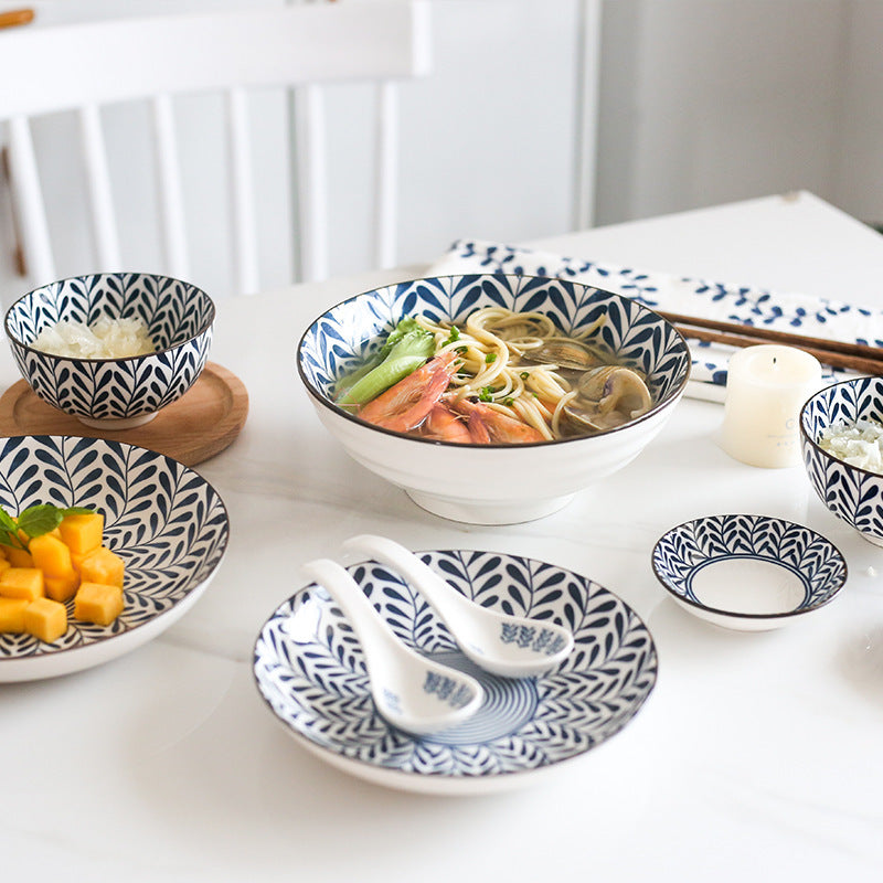 Underglaze Willow Pattern Japanese Ceramic Tableware Plate