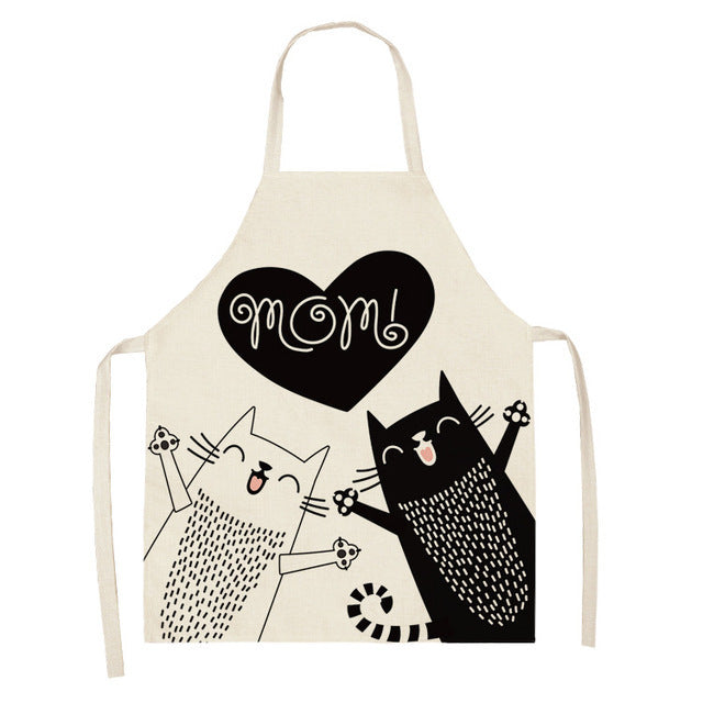 Cute Cartoon Cat In Apron