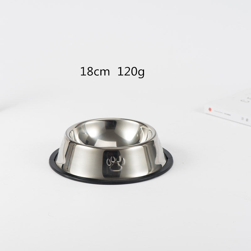 Stainless steel dog bowl