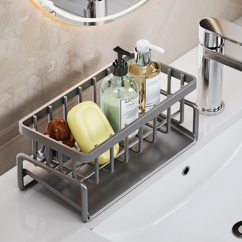 Kitchen Storage Rack Household Sink Drainage Basket Sub-table Multi-functional Detergent