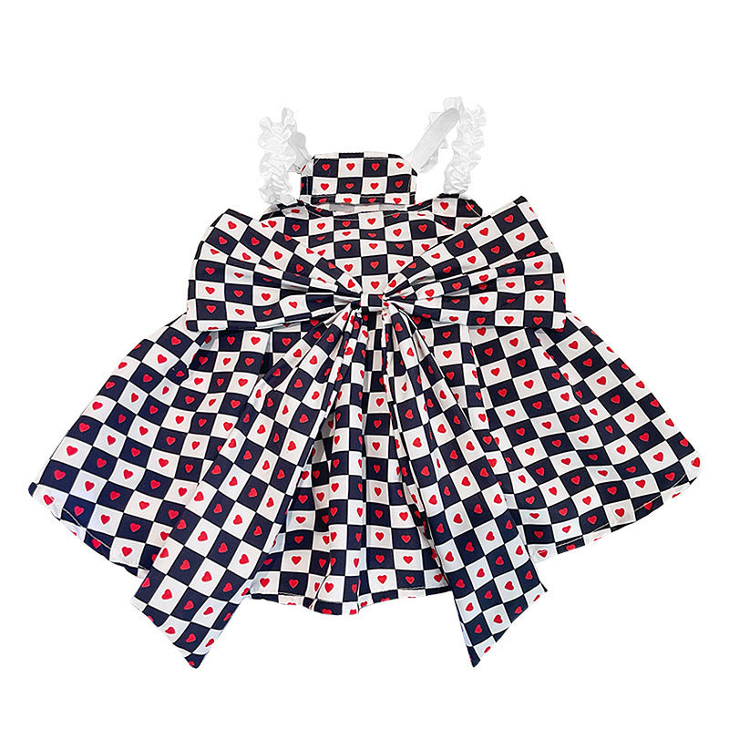 Bichon Chessboard Spring And Summer Pet Clothes