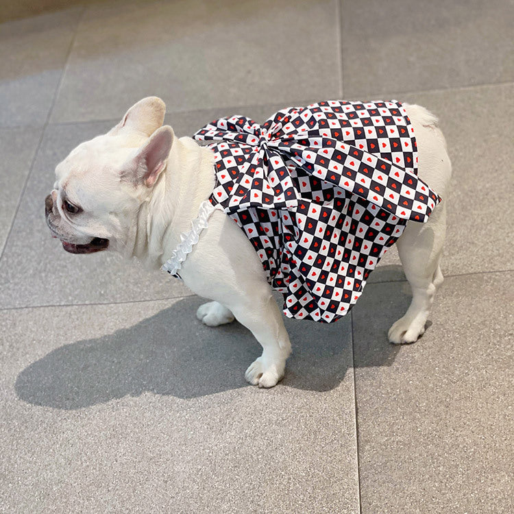 Bichon Chessboard Spring And Summer Pet Clothes