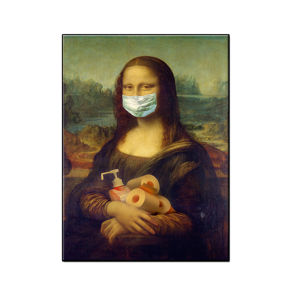 Mona Lisa Pattern Art Canvas Poster