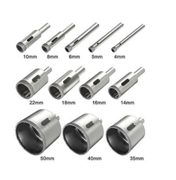 6-50mm Glass Drill Bit Set