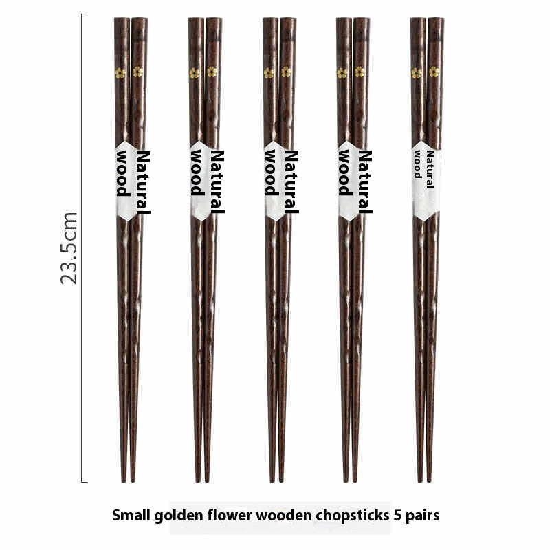 Household Creative Natural Wooden Pointed Chopsticks