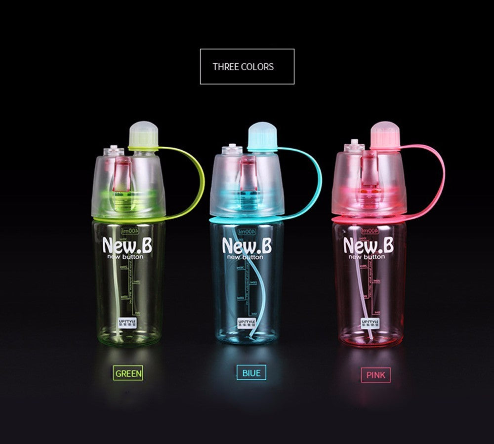 Sports plastic cup spray cup outdoor portable cup creative gift cup hydrating water cup