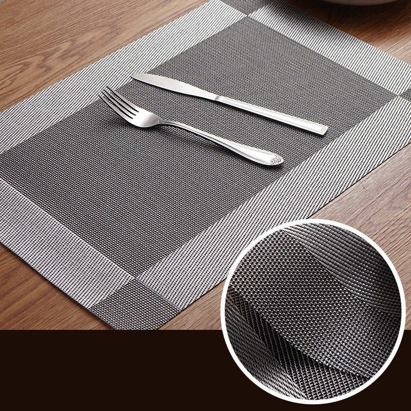 Pure Color Hotel Restaurant Heat Insulation Pad Non-Slip Dustproof Placemat Table