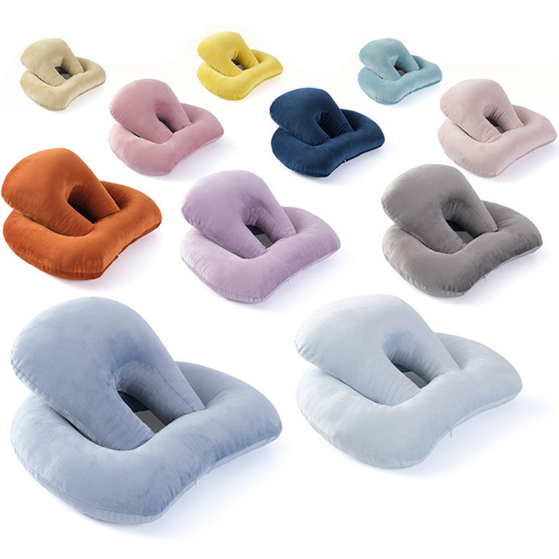 U-Shaped Desk Nap Pillow Neck Supporter Seat Cushion Headrest Travel Neck Pillow With Arm Rest