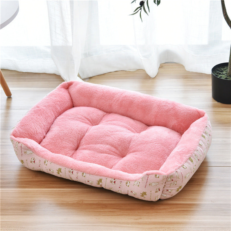 Kennel pet supplies in the large dog pet nest Golden Retriever dog bed autumn and winter cotton dog mat