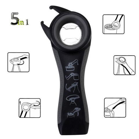 5 in 1 Creative Multifunction Stainless Steel Can Opener Beer Bottle Opener