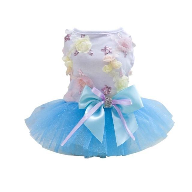 Dog Skirt Princess Tutu Spring-Summer Teddy Dress Mesh Thin Summer Dog Clothes