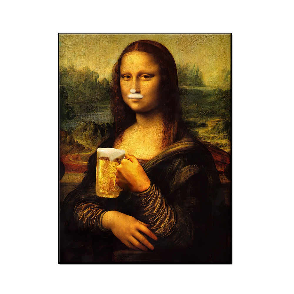 Mona Lisa Pattern Art Canvas Poster