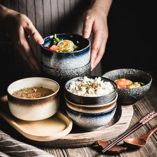 Household Tableware Ceramic Rice Bowl