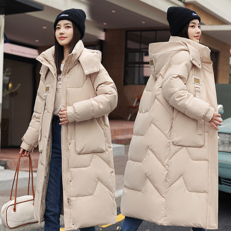 Detachable Hat Women's Mid-length Thickened Women's Coat