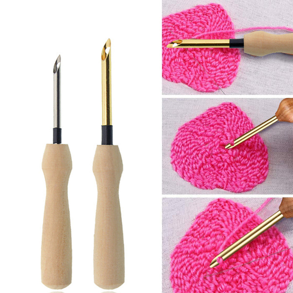 Homemade DIY Knitting Tools Embroidery Poke Needle Set