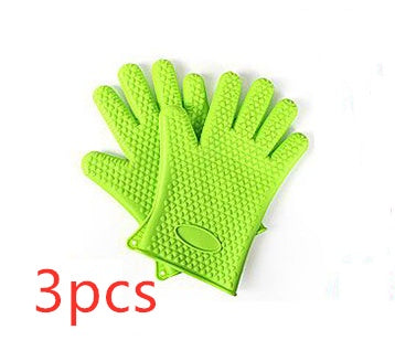 Food Grade Silicone Heat Resistant BBQ Glove Silicone Oven Mitts