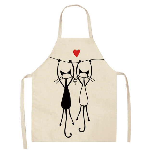 Cute Cartoon Cat In Apron