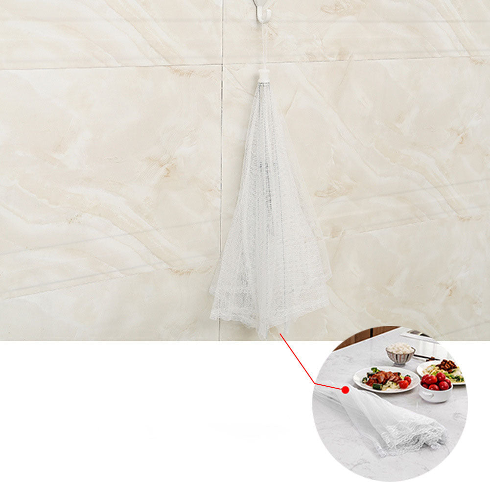 White Large Rectangular Dish Cover With Removable And Washable Mesh