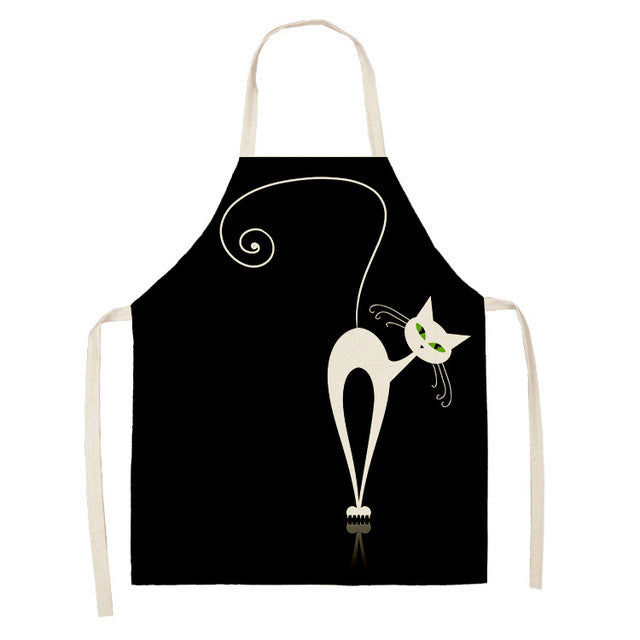 Cute Cartoon Cat In Apron