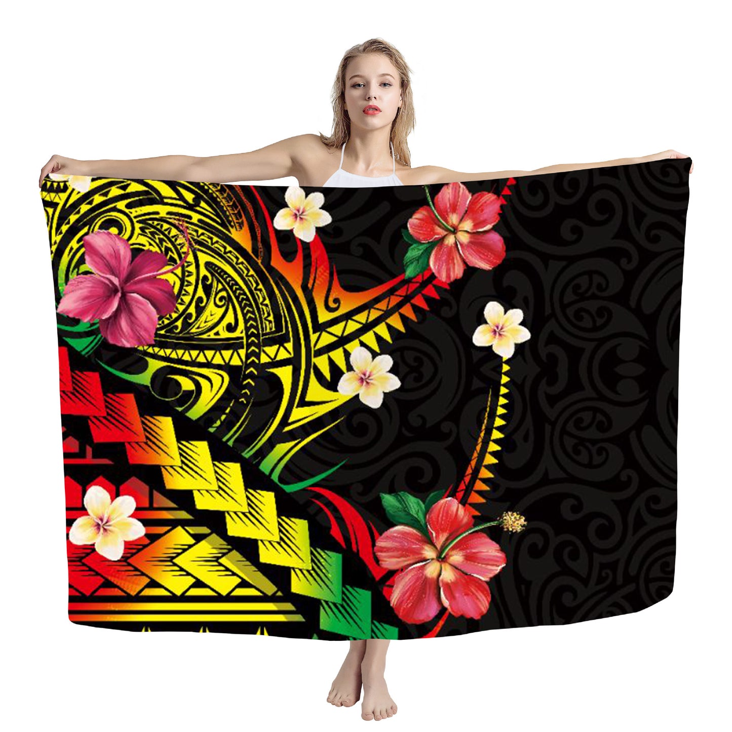 Cover Shawl Hawaiian Travel Beach Bath Towel Polynesian Seaside Quick-drying Wrap Yarn