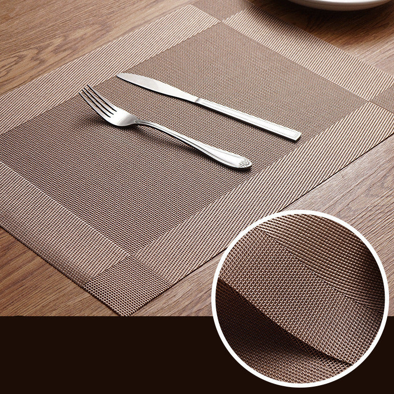 Pure Color Hotel Restaurant Heat Insulation Pad Non-Slip Dustproof Placemat Table