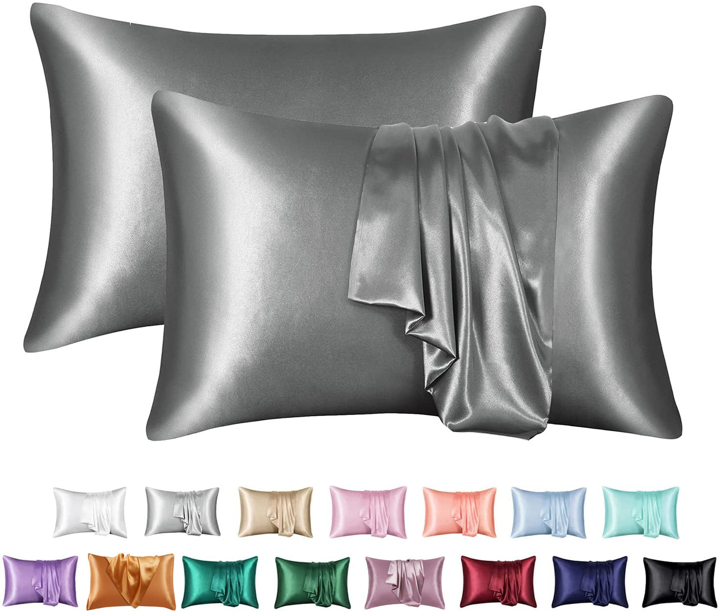 Silk Solid Color Satin Pillowcase Envelope Pillow