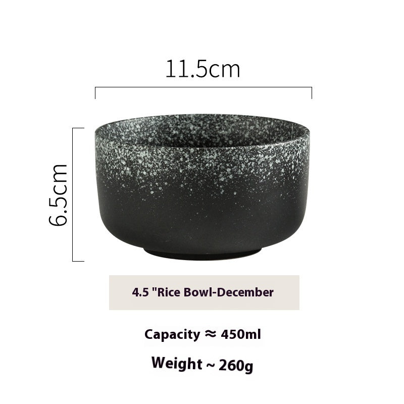 Household Tableware Ceramic Rice Bowl