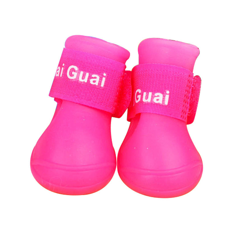 Soft Non-slip Wear-resistant Silicone Pet Rain Boots