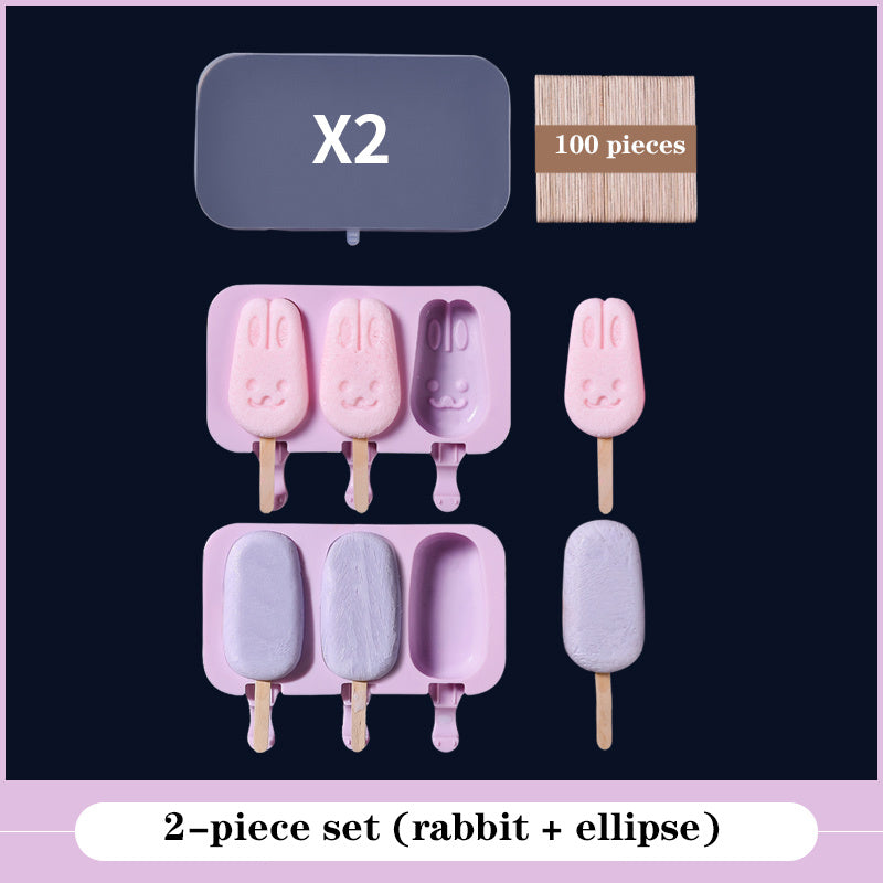 Silicone mould for ice cream household