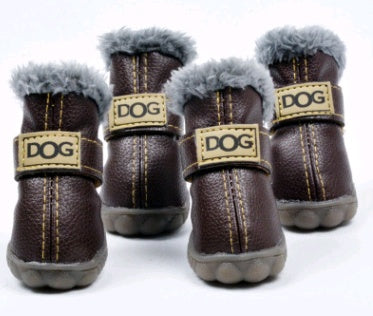 Dog Thick Snow Boots Keep Warm Teddy Autumn And Winter VIP Shoes