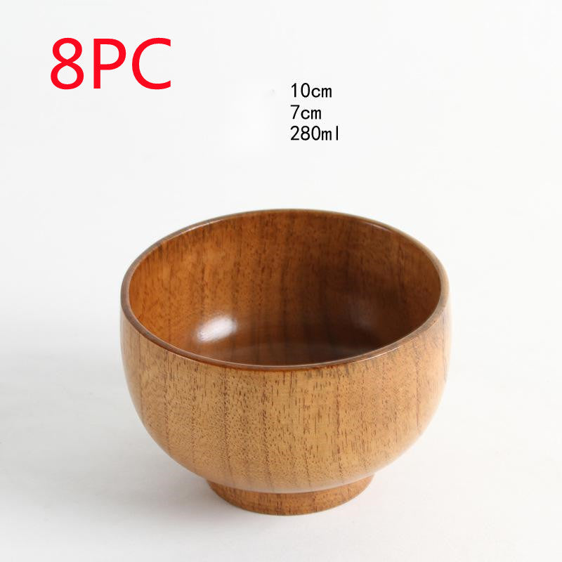 Japanese style natural jujube wooden bowl