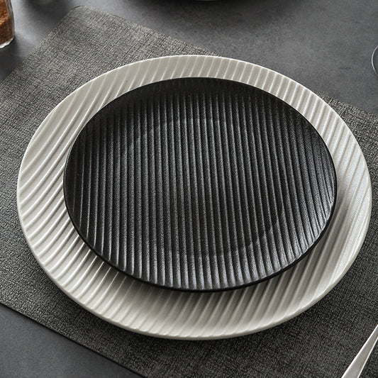 Japanese Matte Steak Plate Household Dinner Plate Western Cuisine Plate Sushi Dessert Cake Plate Hotel Restaurant Tableware